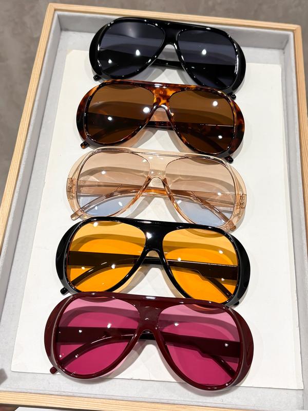 5 Pairs Y2K Leopard Sunglasses, Trendy Street Style for Women, Ideal for Beach, Driving, Party & Daily Wear-SUY
