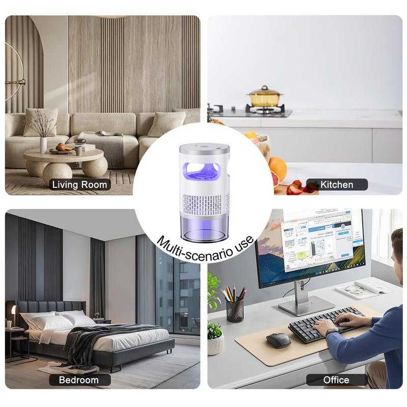 ❌🦟❌ Non-Zapper Indoor Insect Trap UV Light Suction Bug Catcher for Mosquitoes Fruit Flies Gnats Moths-VEX