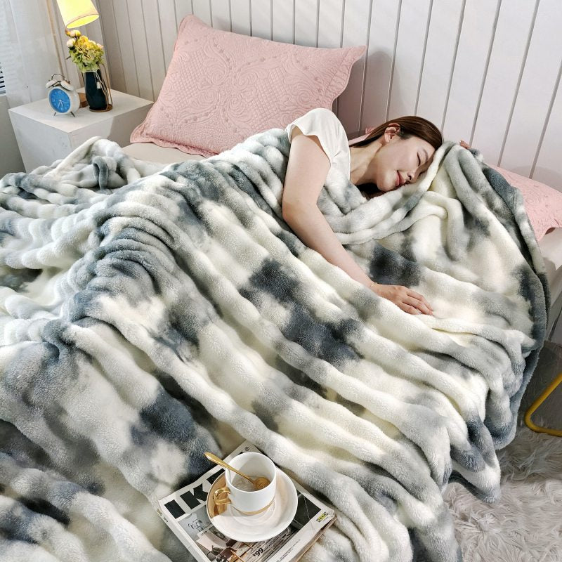 Luxury Faux Fur Blanket – Ultra Soft Cozy Throw Blanket-TTT