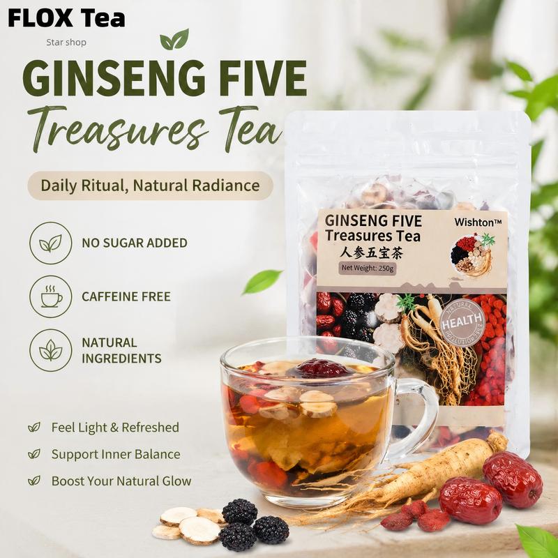 FLOX Ginseng Five Treasure Tea | Healthy Kidney Tea for Men & Women-SUY