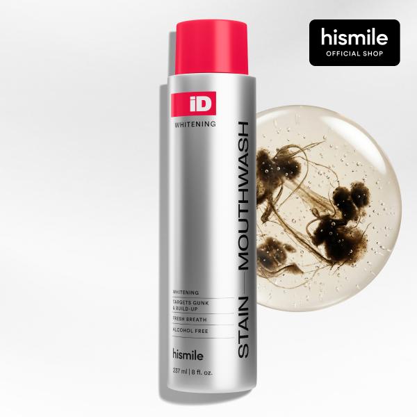 Hismile Stain Prevention Whitening Mouthwash, Alcohol-Free Formula for Fresh Breath & Teeth Brightening-TTT
