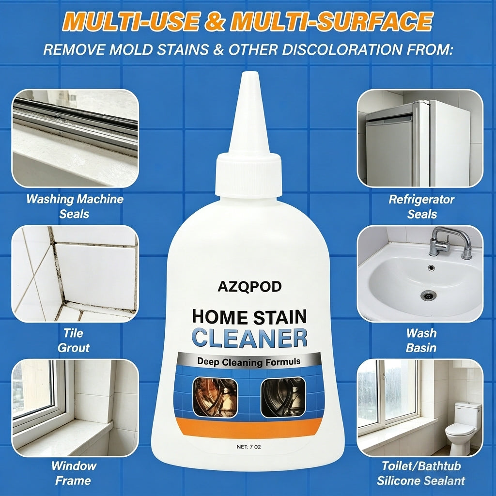 Home Stain Cleaner Gel | Deep Cleaning Mold & Mildew Remover | Multi-Surface Household Cleaner for Tile Grout, Washing Machine Seals, Bathroom & Kitchen-TTT