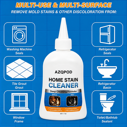 Home Stain Cleaner Gel | Deep Cleaning Mold & Mildew Remover | Multi-Surface Household Cleaner for Tile Grout, Washing Machine Seals, Bathroom & Kitchen-TTT