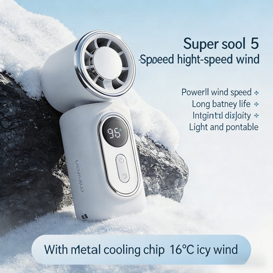 💨Portable Clip-On Cooling Fan - 16°C Ice Wind,Hands-Free Convenience-CJP