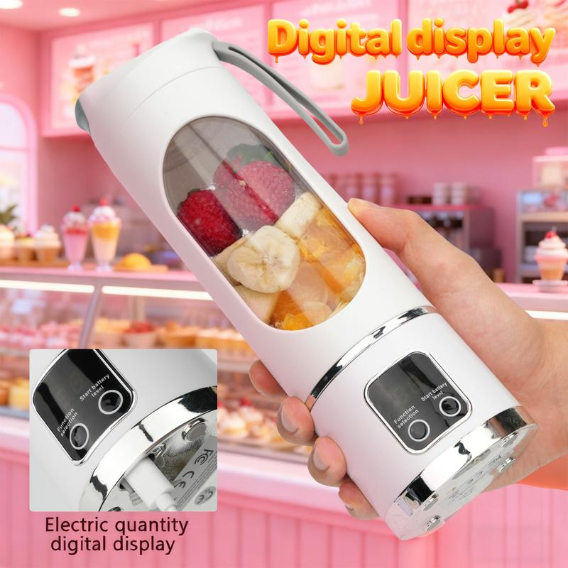 Portable Blender, USB Rechargeable 350ml Personal Juicer Cup, Mini Smoothie Blender for Travel, Gym, Office-TTT