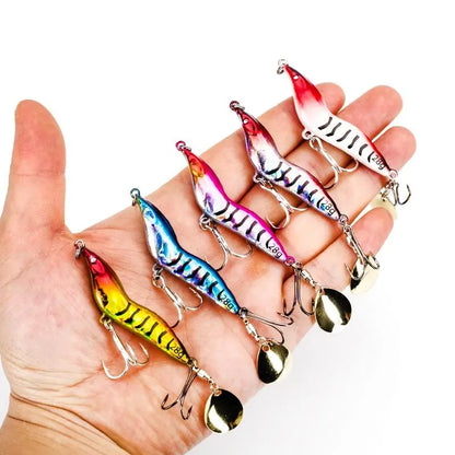 7/14/21/28g Metal Jig Lure 3D Eyes Sinking Bait with Treble Hook-SUY
