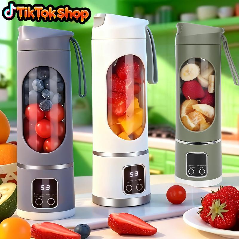 Portable Blender, USB Rechargeable 350ml Personal Juicer Cup, Mini Smoothie Blender for Travel, Gym, Office-TTT