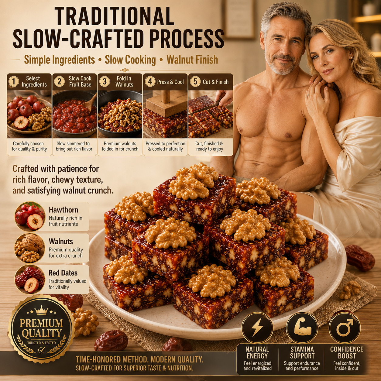 Natural Daily Fuel for Men’s Strength, Stamina & Vitality-Hawthorn Walnut Pie-LT