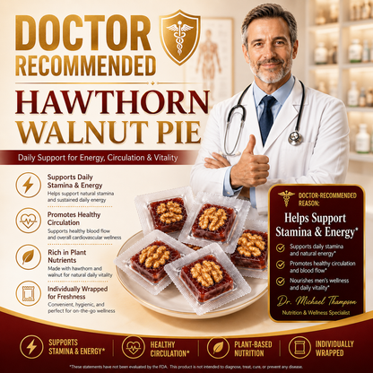 Natural Men’s Wellness Snack, Support Daily Energy & Long-Lasting Stamina-Hawthorn Walnut Pie-WBJ
