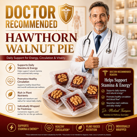 Natural Men’s Wellness Snack, Support Daily Energy & Long-Lasting Stamina-Hawthorn Walnut Pie-WBJ