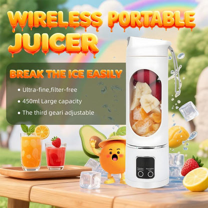 Portable Blender, USB Rechargeable 350ml Personal Juicer Cup, Mini Smoothie Blender for Travel, Gym, Office-TTT