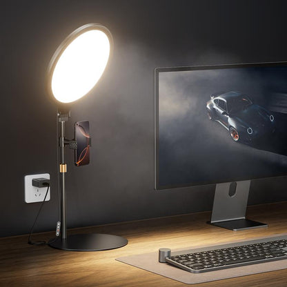 Weilisi 10.5" Desktop Ring Light with Stand & Phone Holder for Live Streaming & Video Meeting-SUY