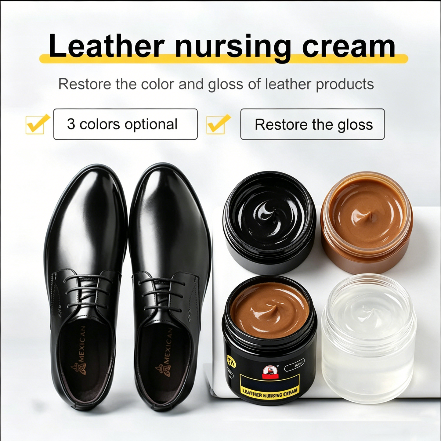 Premium Leather Nursing Cream – Restore Shine & Color for Shoes, Bags & Leather Goods-TTT