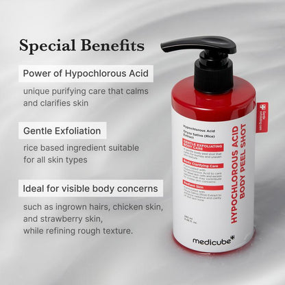Medicube Rice Peel Shot Duo | Exfoliating Pore Care Serum, Oil Control Hydrating for Face & Body-SUY