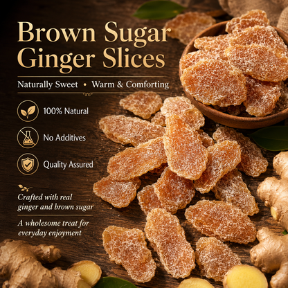 Natural additive-free herbal brown sugar ginger slices—Caring for men's health.-YOY