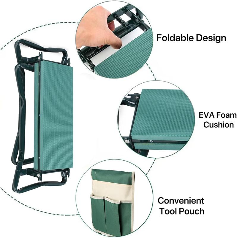 Foldable Garden Kneeler Seat with Soft Pad 330lbs-VIM