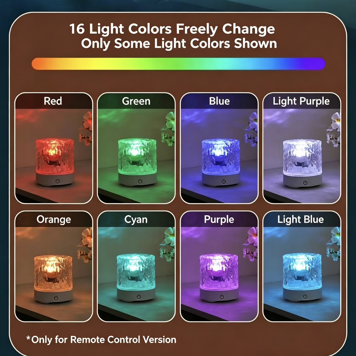 ✨Water Ripple Night Light, 16 Colors RGB Mood Lamp with 4-Speed Dynamic Projection✨-XXS
