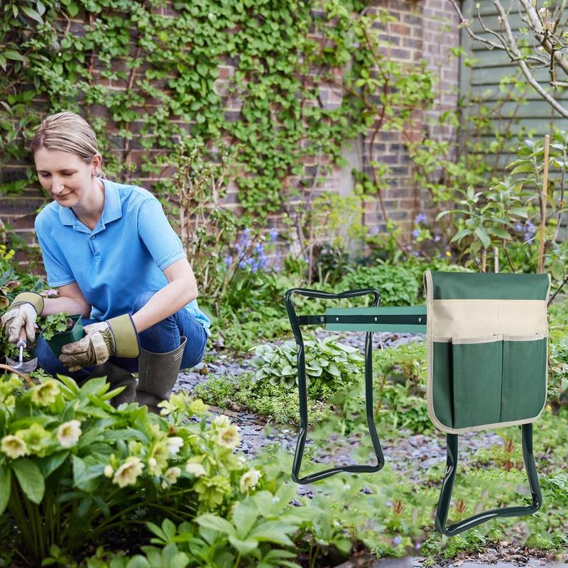 Foldable Garden Kneeler Seat with Soft Pad 330lbs-VIM