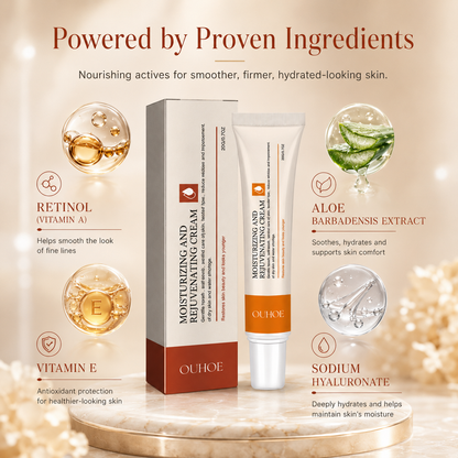 OUHOE Retinol Anti-Aging Face Cream for Wrinkles, Fine Lines & Sagging Skin | 4-in-1 Firming & Hydrating Moisturizer (Buy 1 Get 1 FREE Today!)-QZZ