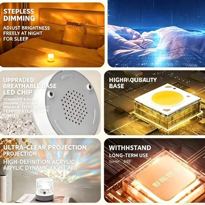 ✨Water Ripple Night Light, 16 Colors RGB Mood Lamp with 4-Speed Dynamic Projection✨-XXS