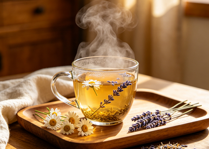 🍃Natural Chamomile Lavender Tea🍵, Soothing Herbal Tea for Nighttime🌿, Digestive Support & Calm Mood☕-XXS