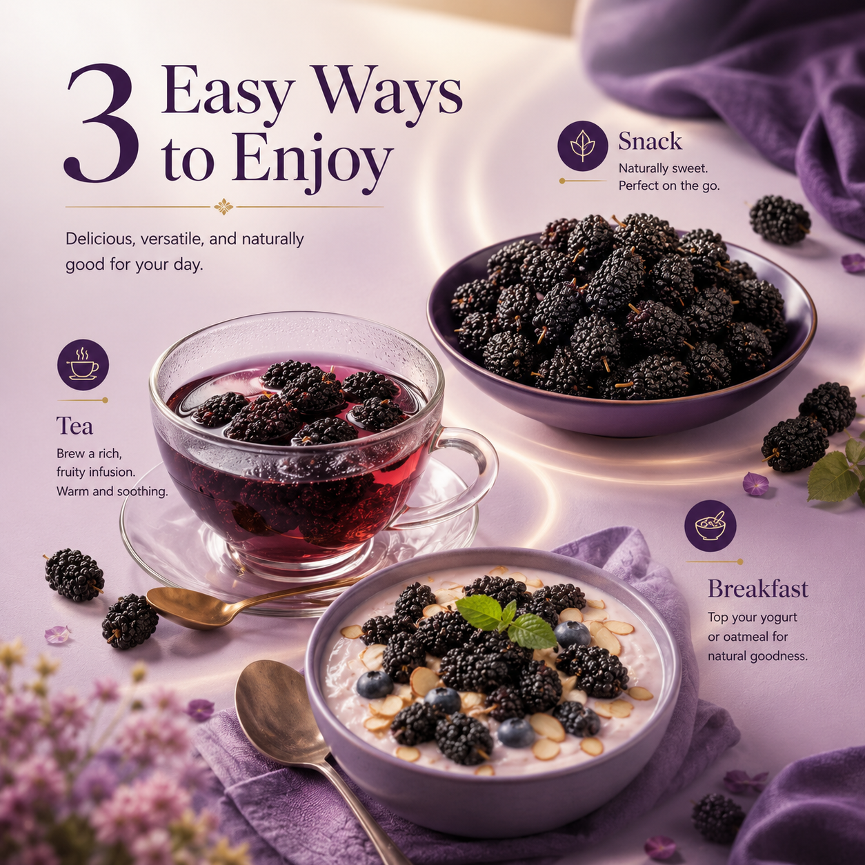 The Ultimate Natural Fuel for Men! Premium Black Mulberries: Revitalize Your Core Energy from Within.-QZZ