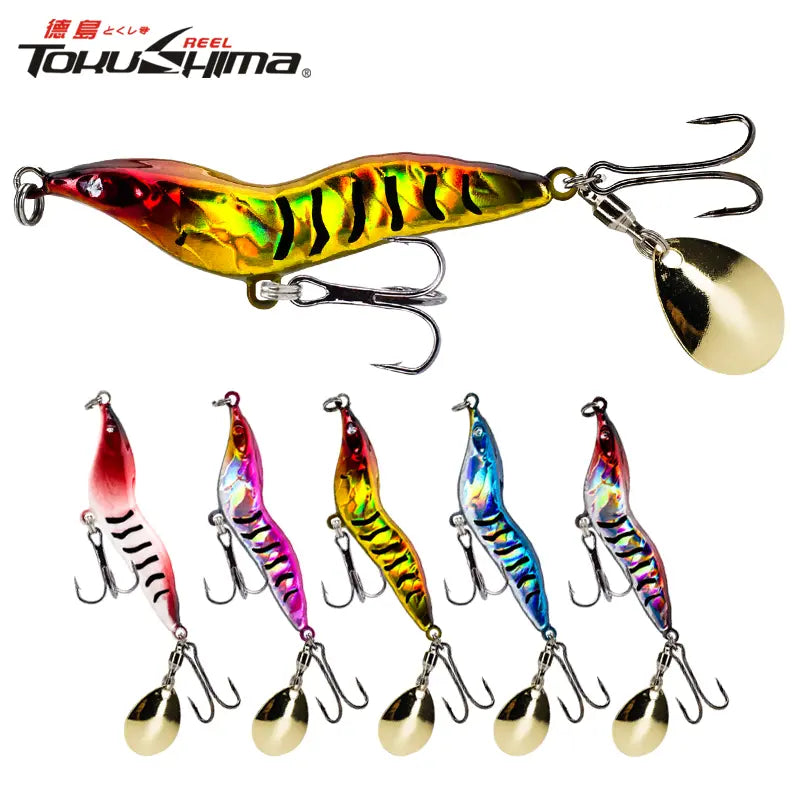 7/14/21/28g Metal Jig Lure 3D Eyes Sinking Bait with Treble Hook-SUY