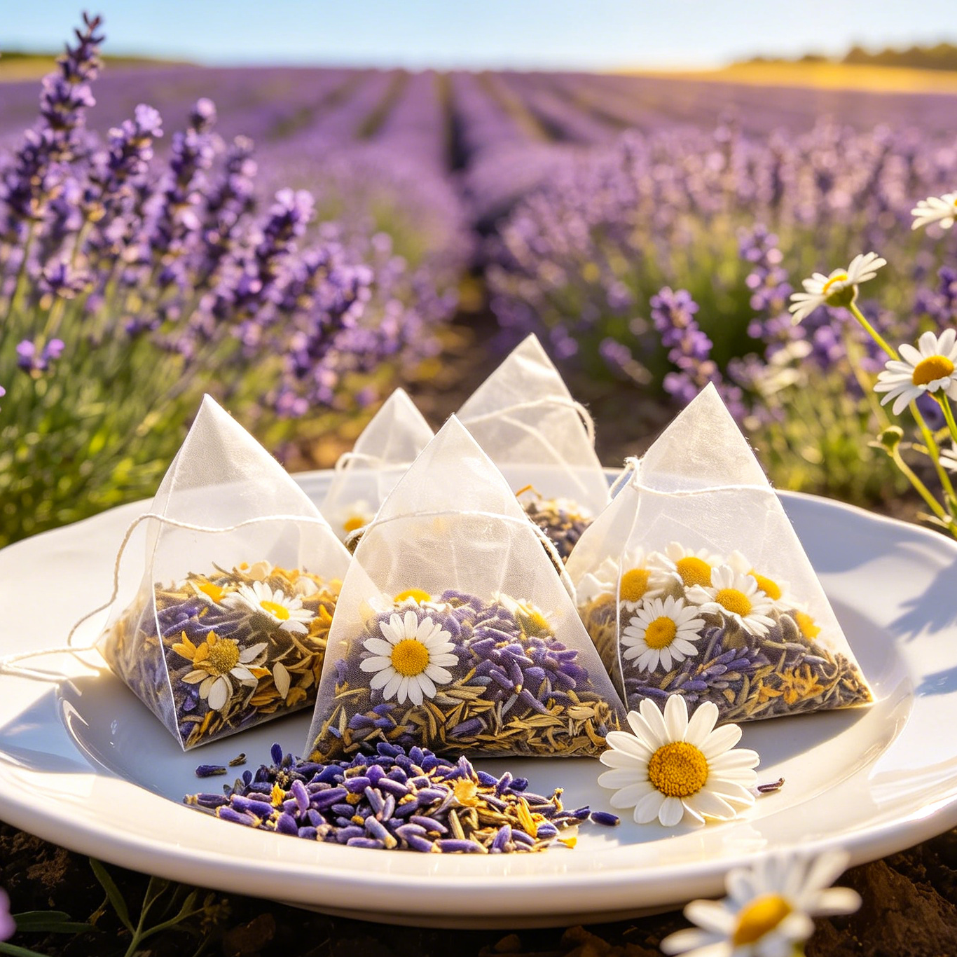 🍃Natural Chamomile Lavender Tea🍵, Soothing Herbal Tea for Nighttime🌿, Digestive Support & Calm Mood☕-XXS
