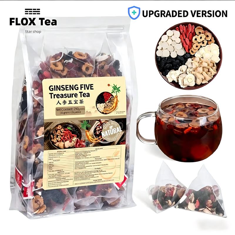 FLOX Ginseng Five Treasure Tea | Healthy Kidney Tea for Men & Women-SUY