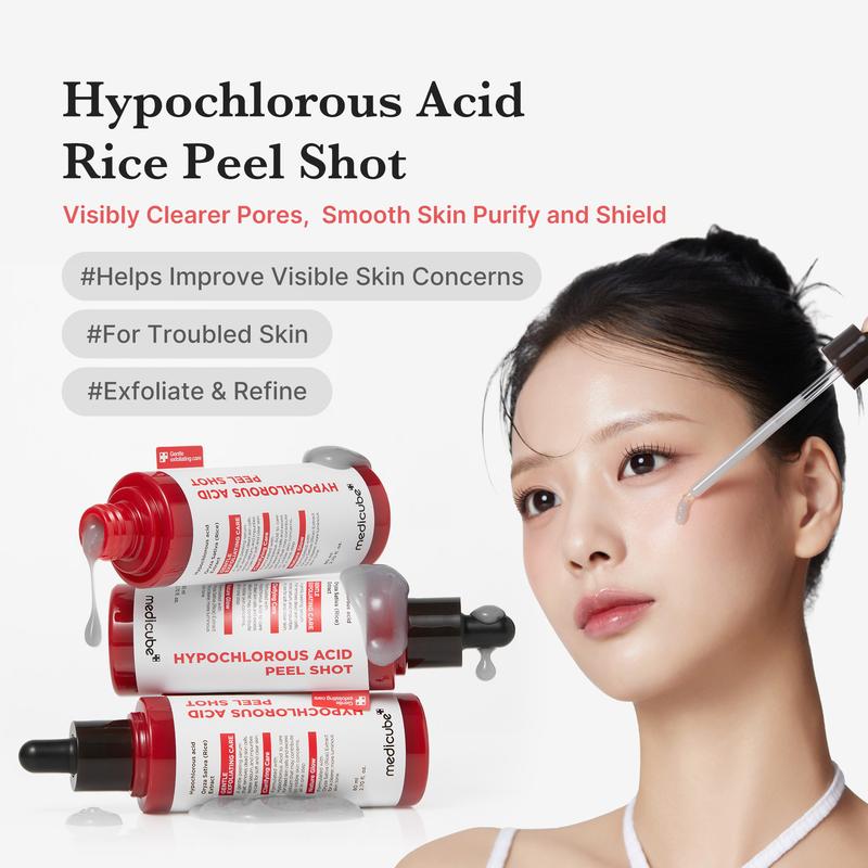 Medicube Rice Peel Shot Duo | Exfoliating Pore Care Serum, Oil Control Hydrating for Face & Body-SUY