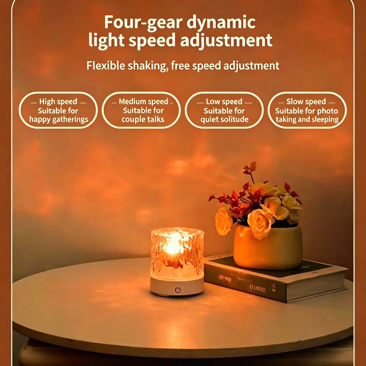 ✨Water Ripple Night Light, 16 Colors RGB Mood Lamp with 4-Speed Dynamic Projection✨-XXS