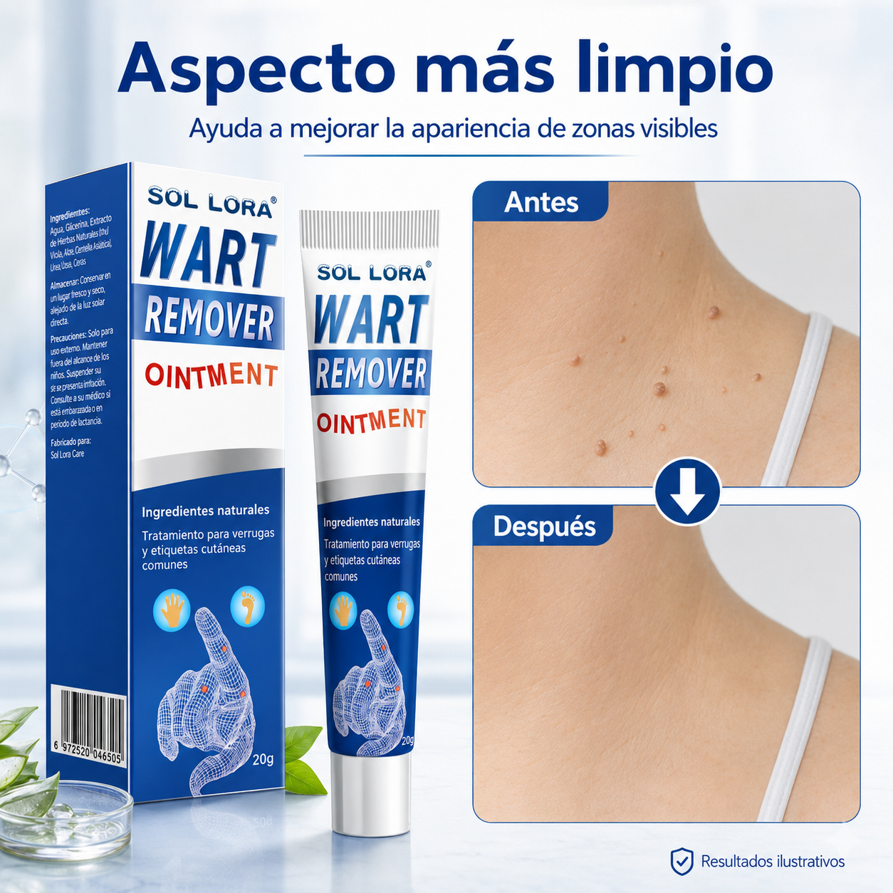Cuidado Localizado para Verrugas Comunes y Acrocordones Visibles-JY
