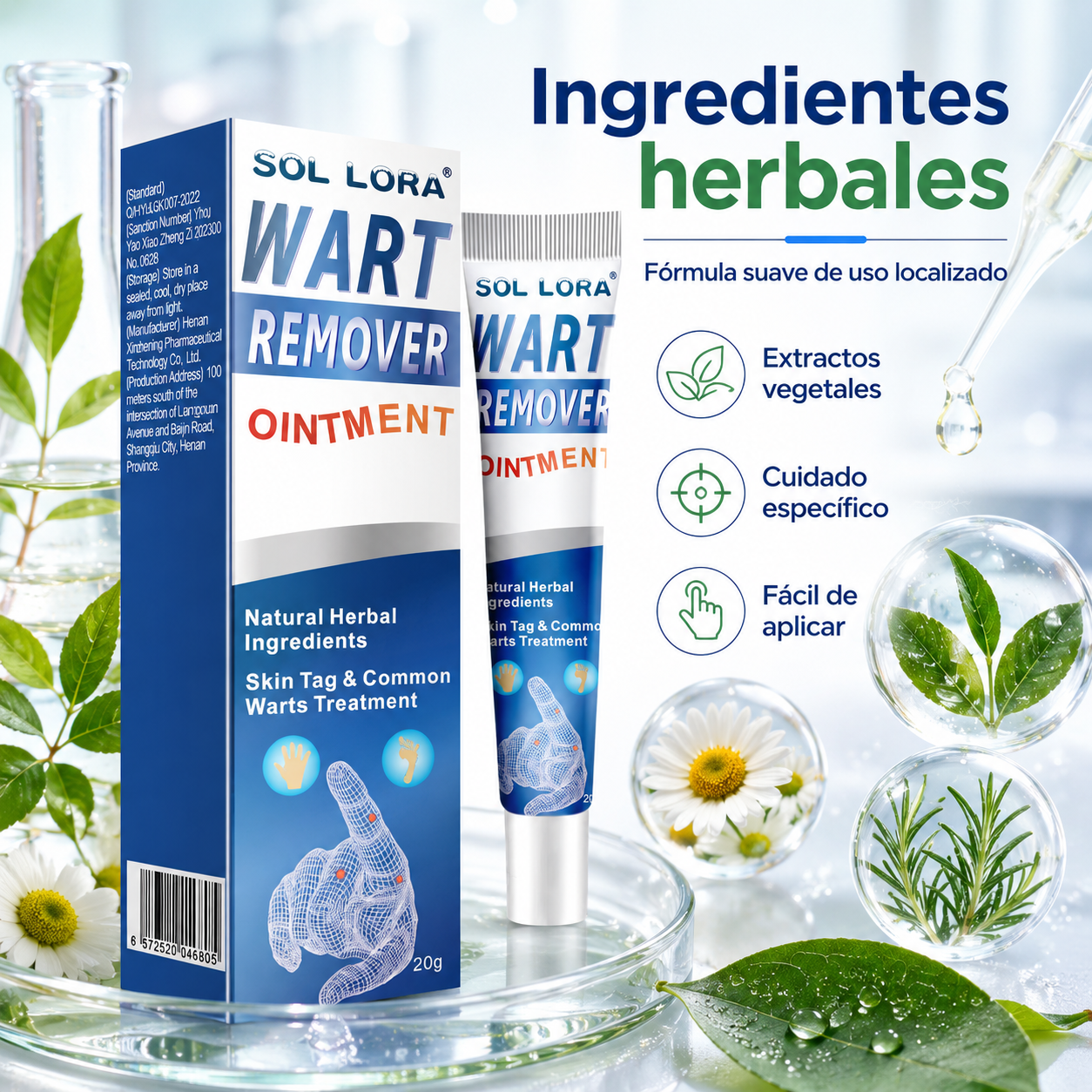 Cuidado Localizado para Verrugas Comunes y Acrocordones Visibles-JY