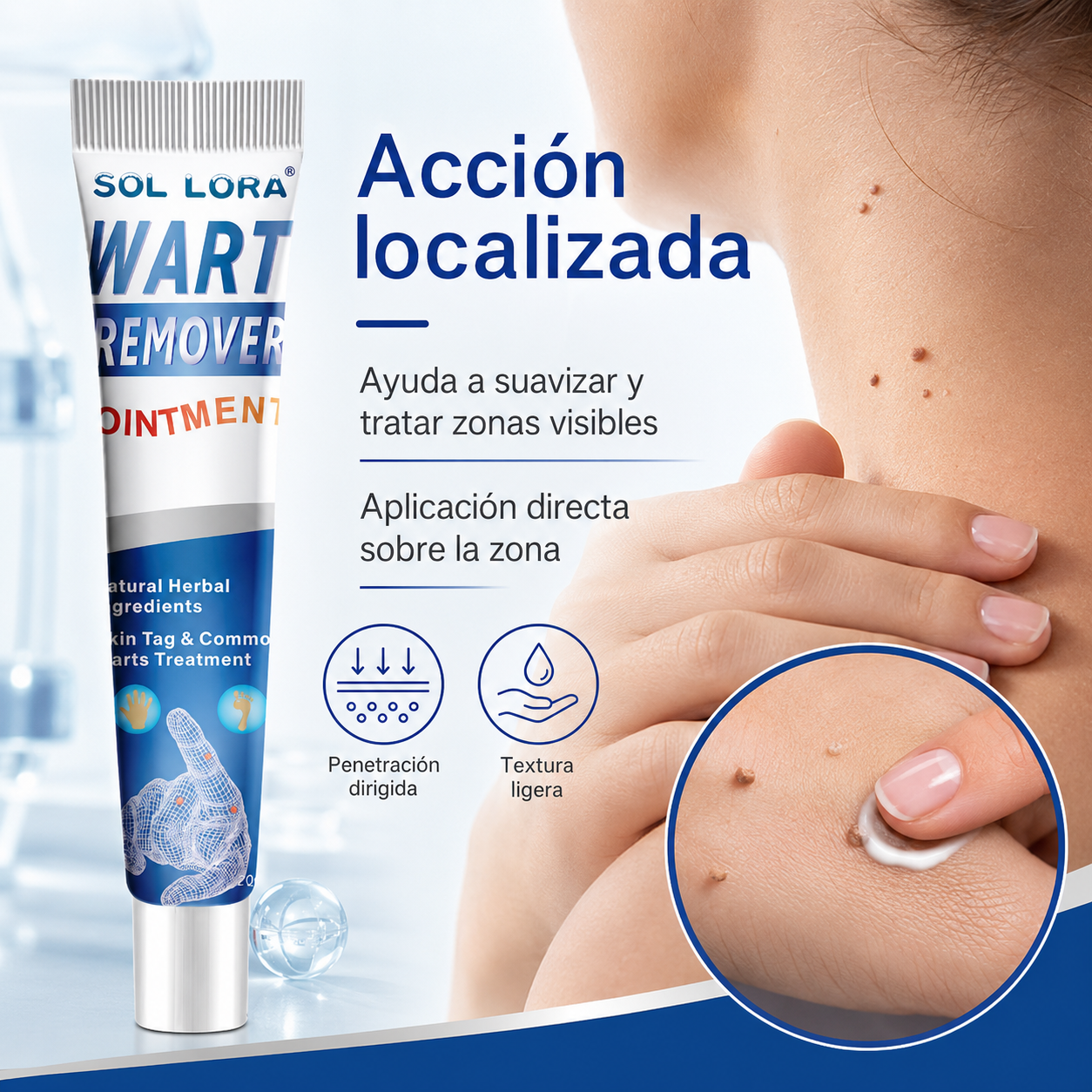 Cuidado Localizado para Verrugas Comunes y Acrocordones Visibles-JY