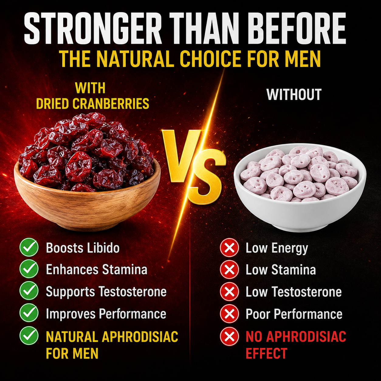 DRIED CRANBERRIES — IGNITE DESIRE. OWN THE NIGHT-ZRT