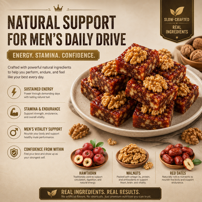 Natural Daily Nourishment for Male Power, Endurance & Energy – Hawthorn Walnut Pastry-DZT