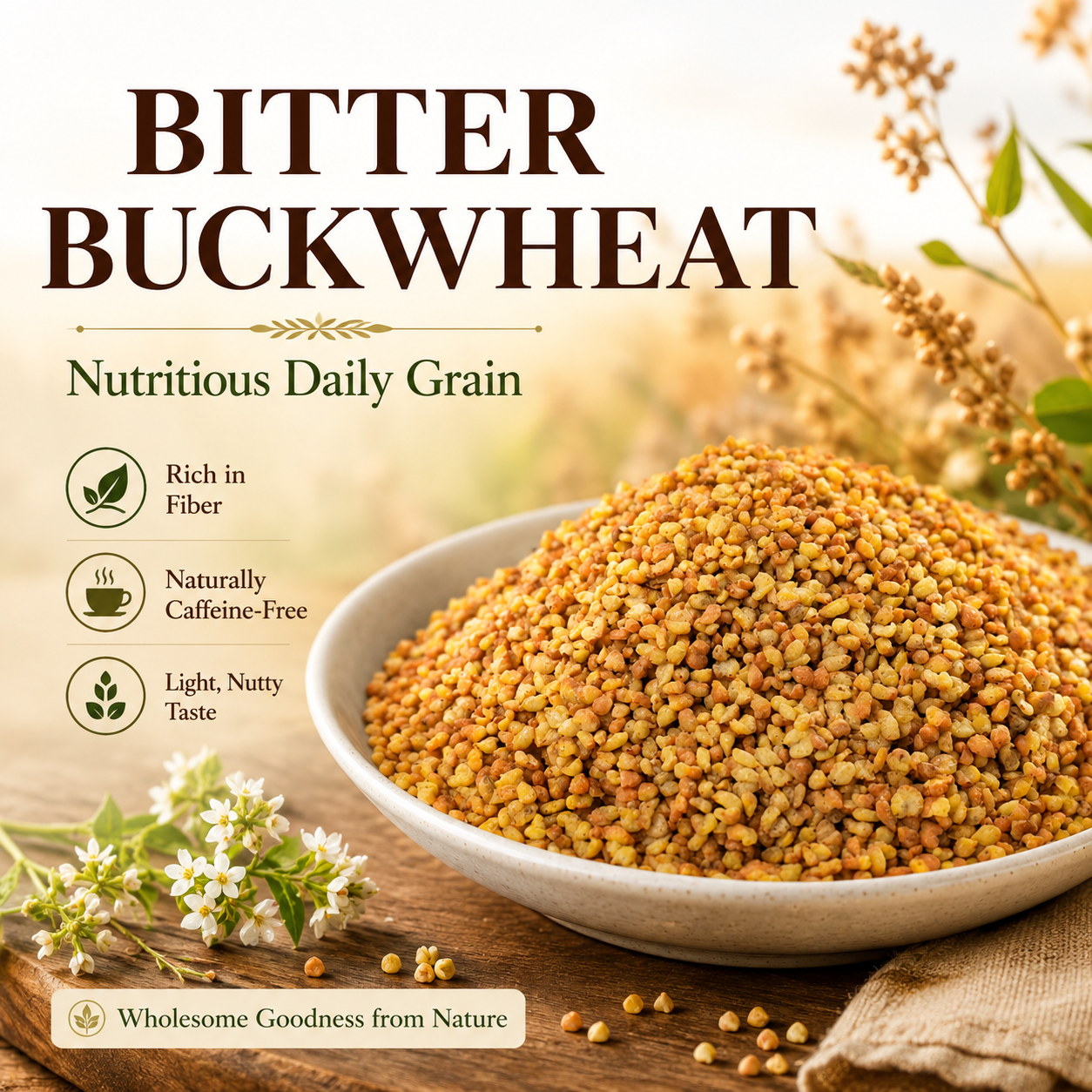 Sugar-Free Tartary Buckwheat Grains | High Rutin Whole Grain for Blood Sugar & Gut Support-ZRT