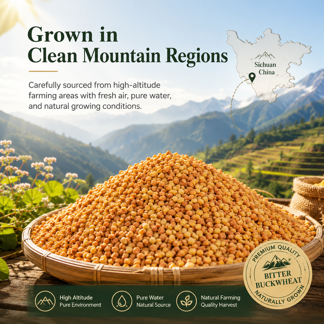 Sugar-Free Tartary Buckwheat Grains | High Rutin Whole Grain for Blood Sugar & Gut Support-ZRT