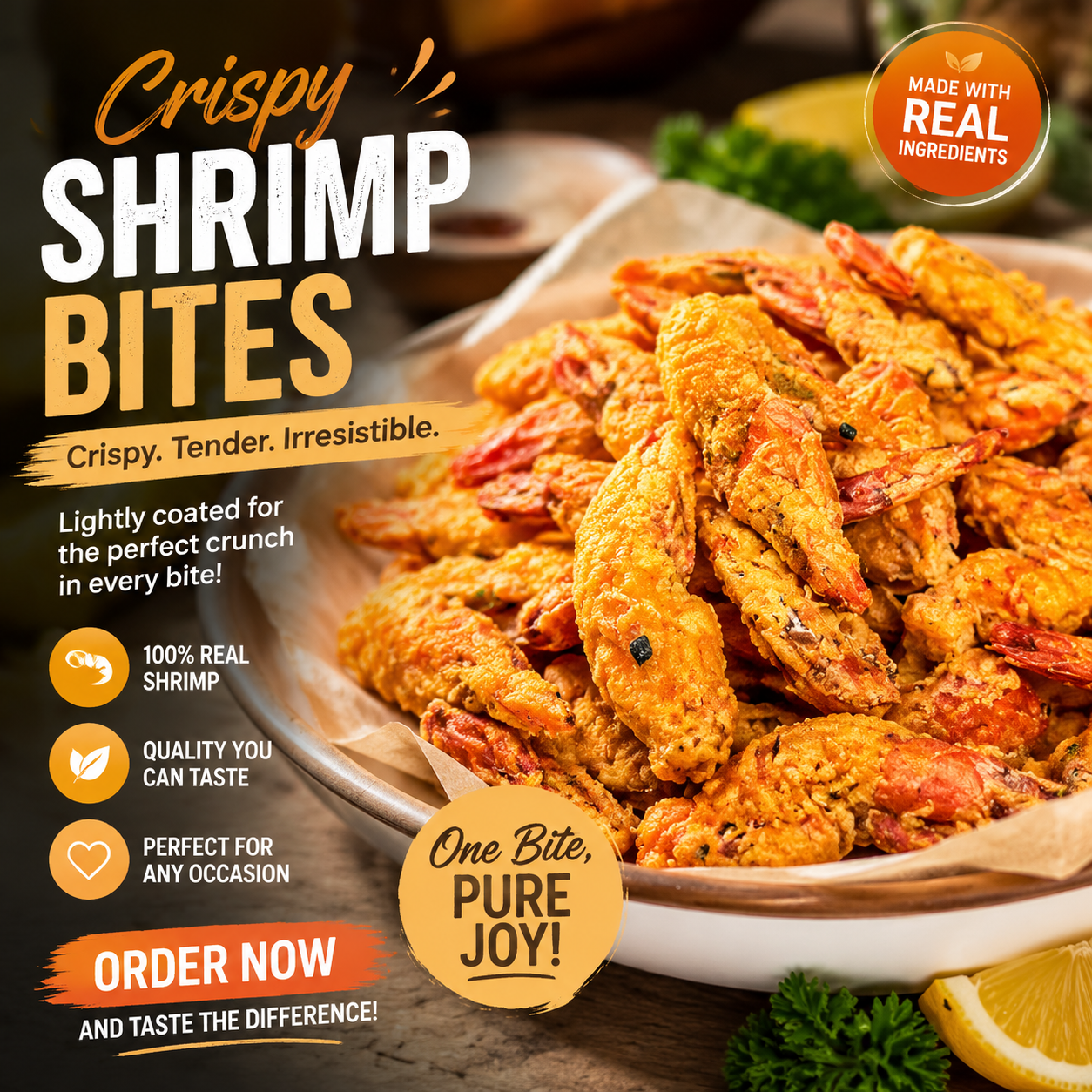 Mouthwatering Crispy Shell-On Fried Shrimp-SUY