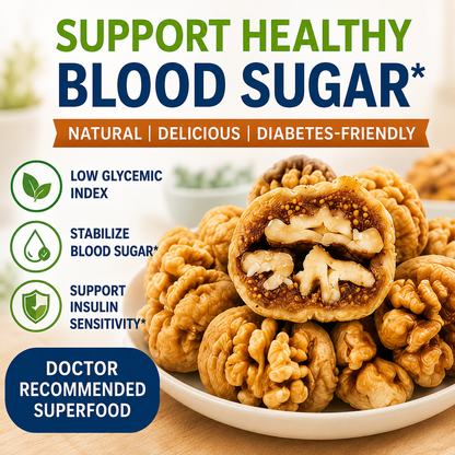 Natural Blood Sugar Support-Figs Stuffed With Walnuts-LT