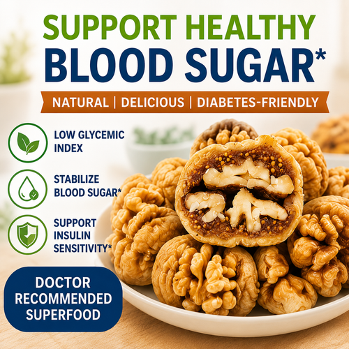 Natural Blood Sugar Support-Figs Stuffed With Walnuts-LT