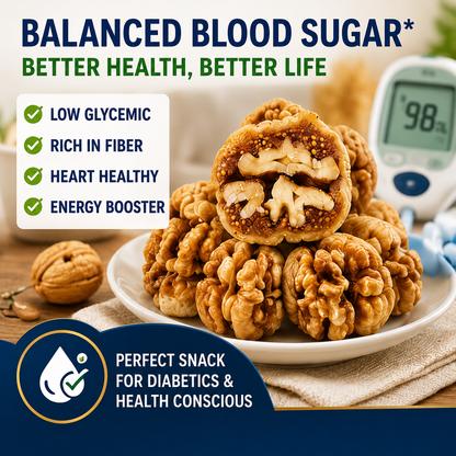 Natural Blood Sugar Support-Figs Stuffed With Walnuts-LT