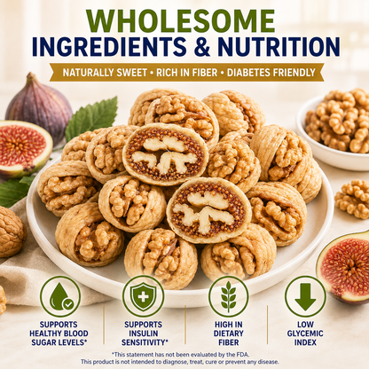 Natural Blood Sugar Support-Figs Stuffed With Walnuts-LT