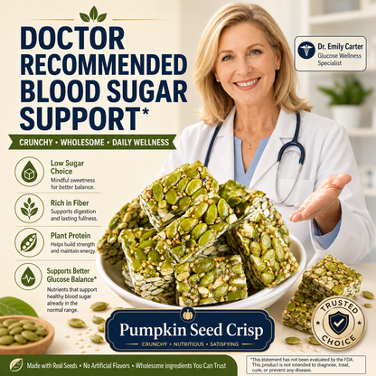 Blood Sugar Friendly Healthy Snack – Pumpkin Seed Crisp-LT