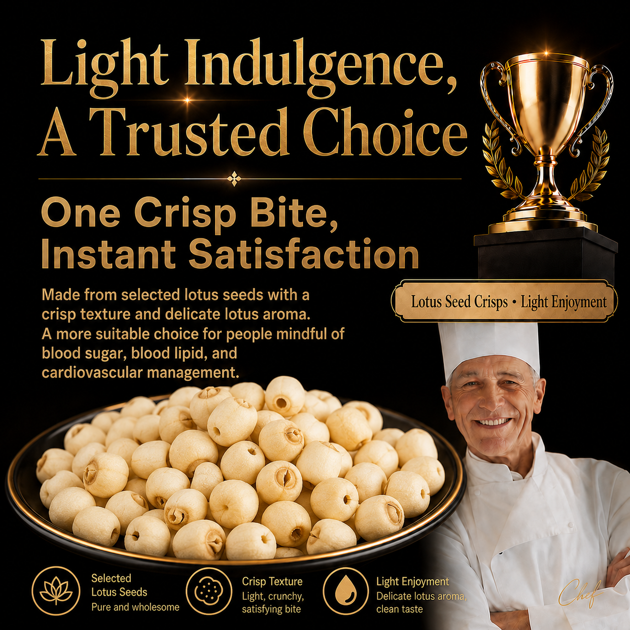 🪷Nourish your body with gentle, premium botanical nutrients from lotus seeds, paired with a satisfying crisp texture — these lotus seed heart crisps are a light ready-to-eat snack crafted for those mindful of vascular health-CJP