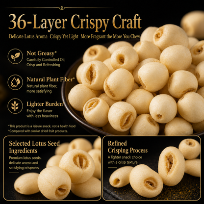 🪷Nourish your body with gentle, premium botanical nutrients from lotus seeds, paired with a satisfying crisp texture — these lotus seed heart crisps are a light ready-to-eat snack crafted for those mindful of vascular health-CJP
