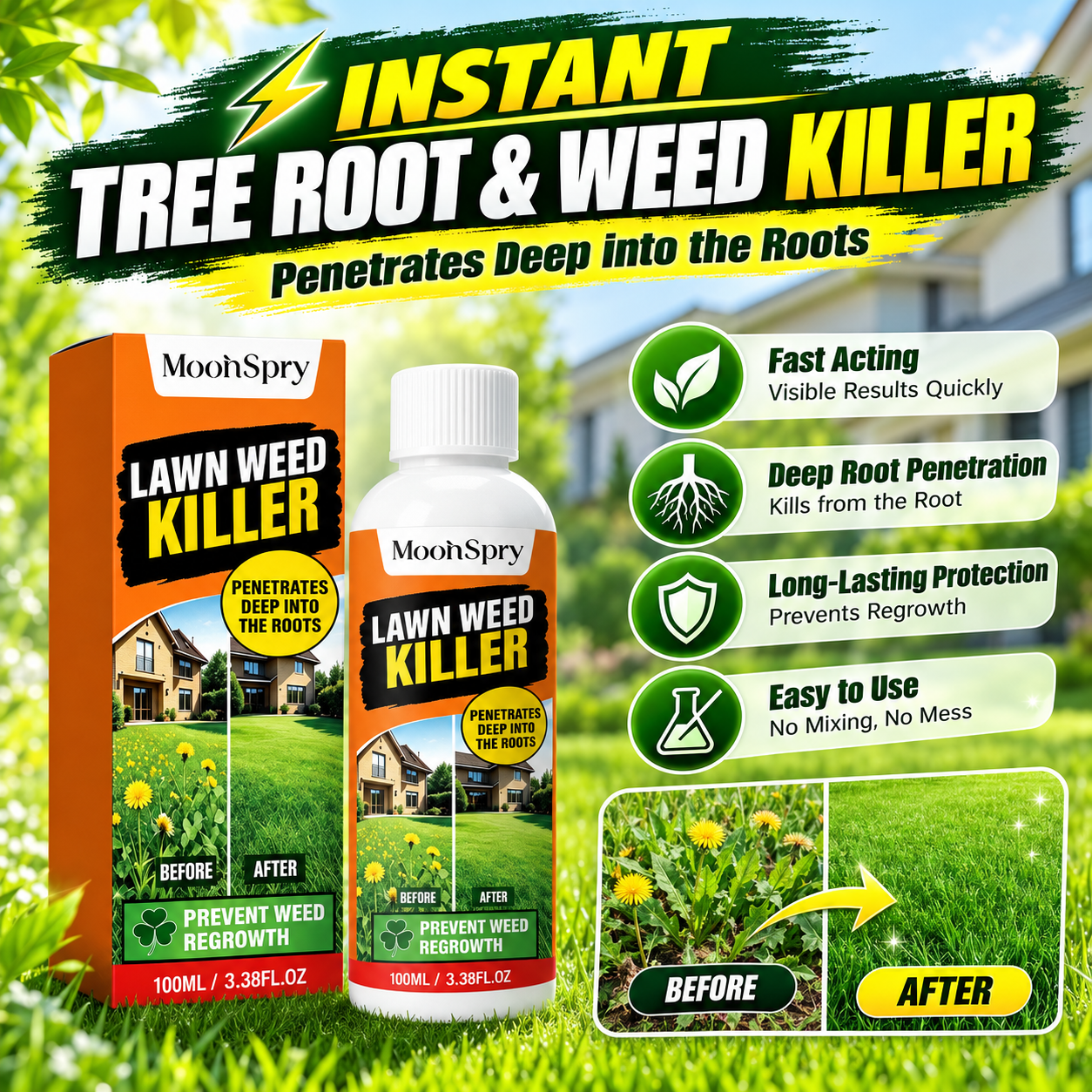 ⚡ Instant Tree Root & Weed Killer 🌿 LGZ