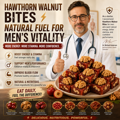 Natural Daily Fuel for Men’s Strength, Stamina & Vitality-Hawthorn Walnut Pie-HJY