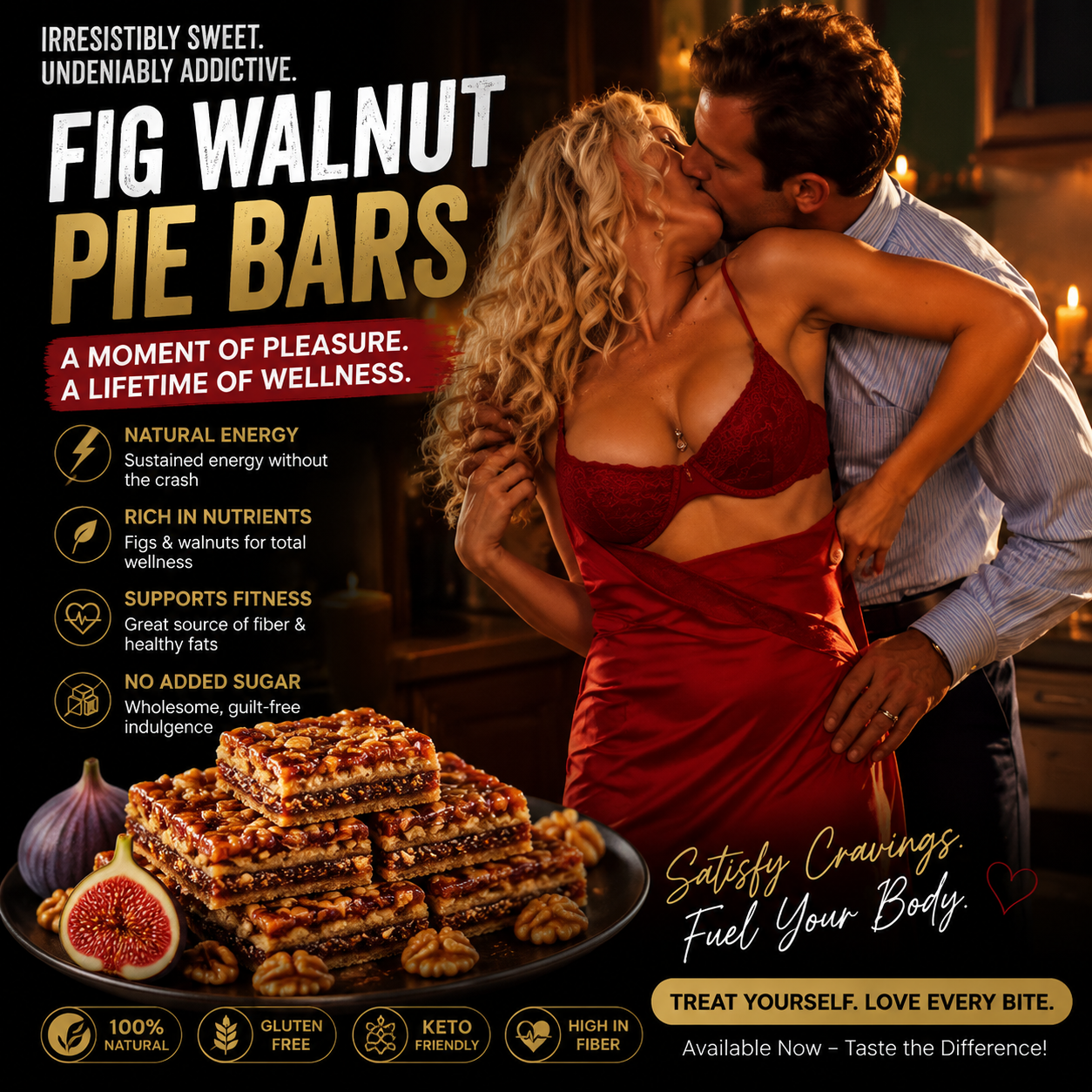 Fuel Your Energy & Endurance! Fig Walnut Pie Delivers Long-Lasting Drive and Peak Vitality for Men-SUY