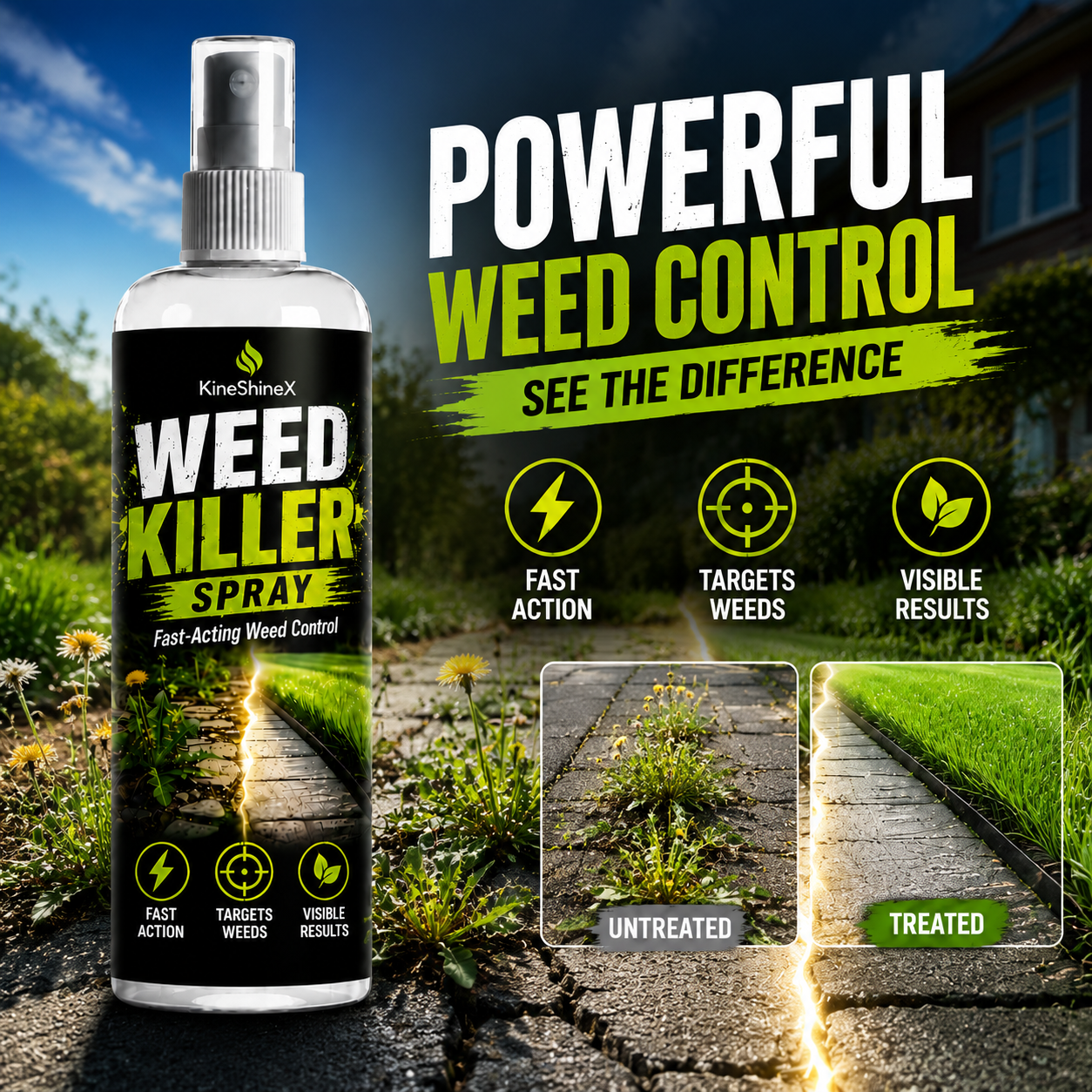 ⚡ Instant Direct-Spray & Root-Killing Weed Killer 🌿 LGZ